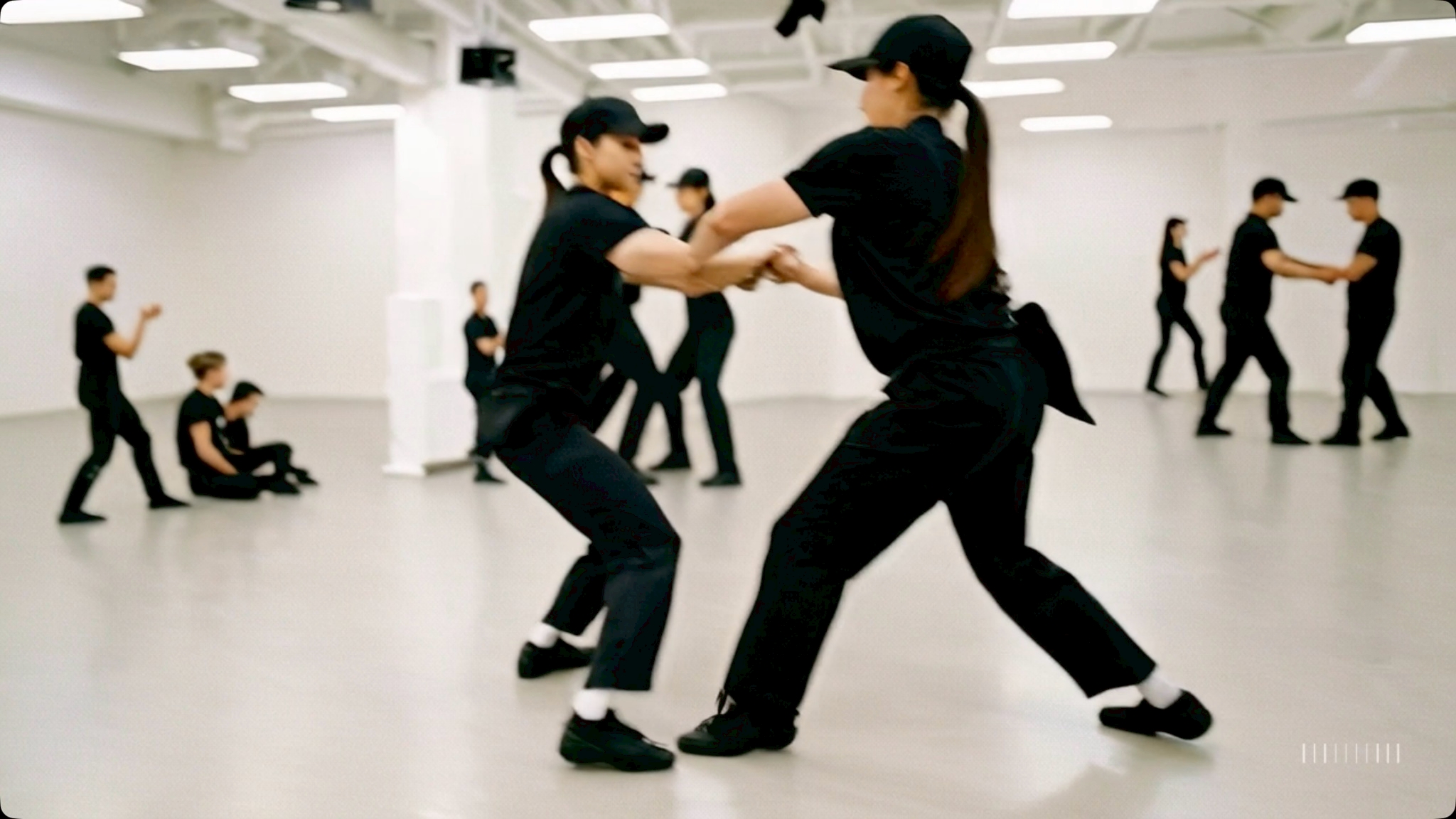 TDAC講習のイメージ（市民向け防御姿勢を指導するインストラクターと受講者）