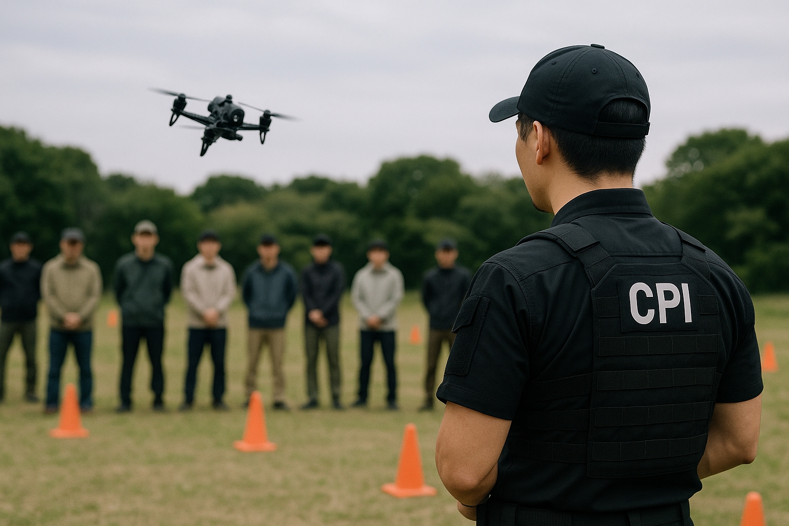 ドローン本体と送信機、タブレット端末のイメージ