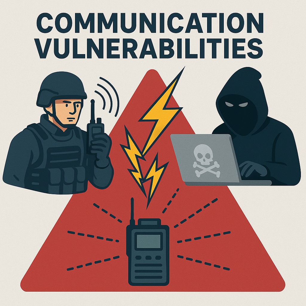 屋外で移動しながら無線通信を行うバディチームのイメージ