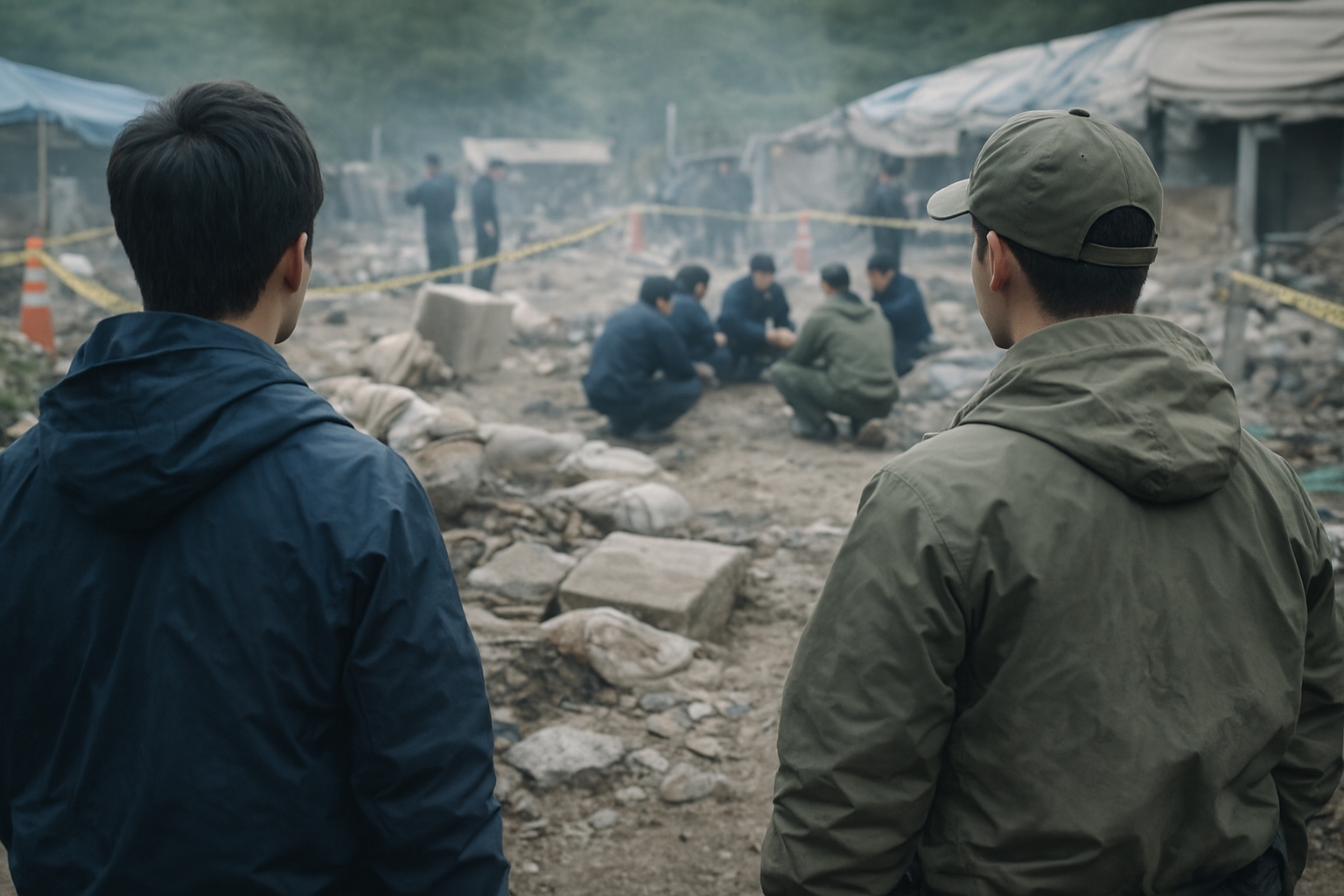 呼吸法や視野の練習を行う受講者の様子